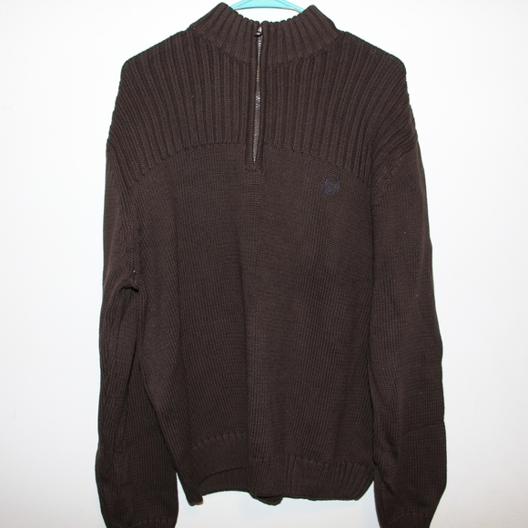 Brown Quarter Zip Chaps Sweater - Picture 1 of 4